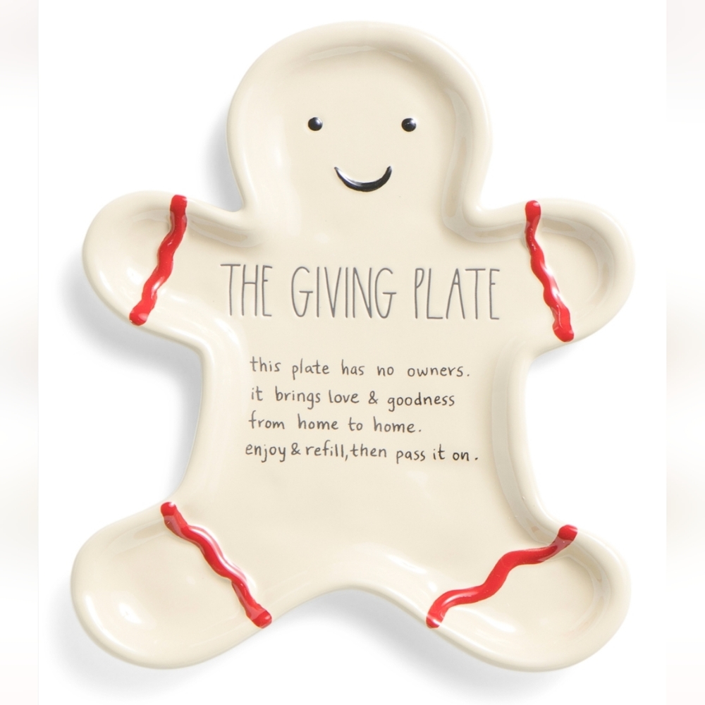 Rae Dunn Gingerbread The Giving Plate